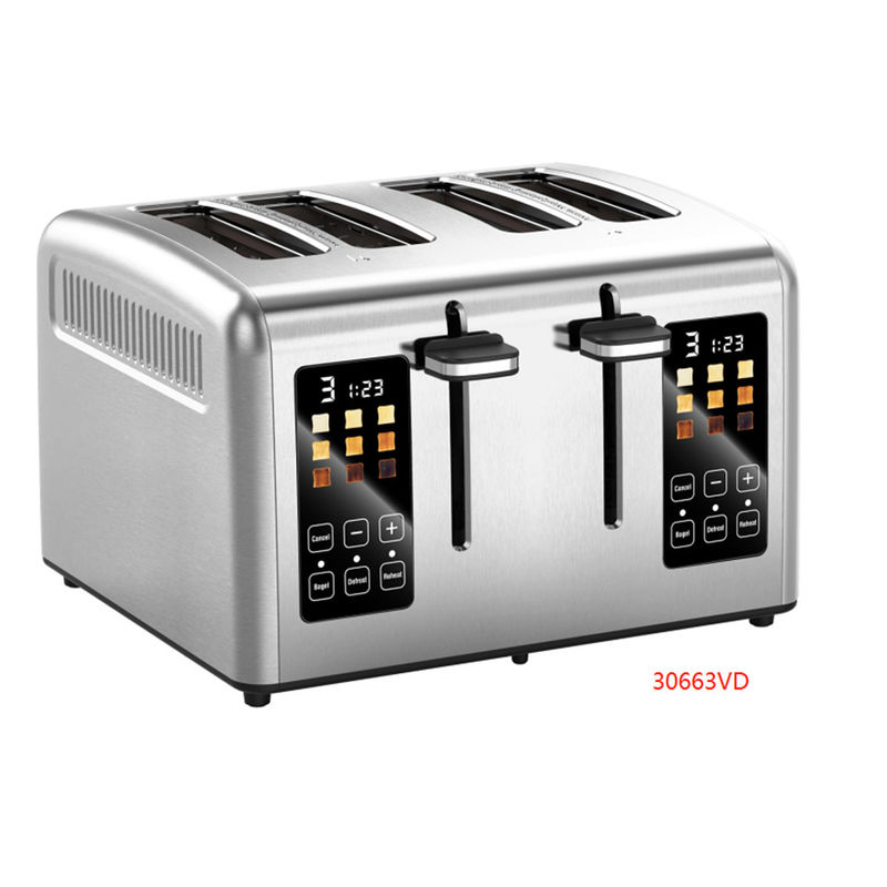 컬러 디스플레이 터치 스크린 키치나이드 스테인리스 스틸 토스터 1750W